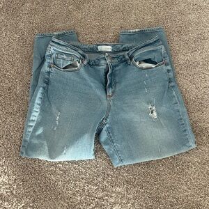 The Loft Curvy Skinny Crop Jeans